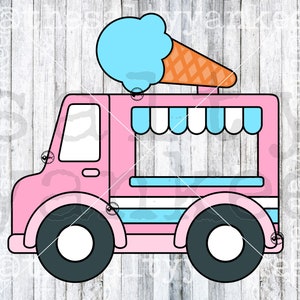 Ice Cream Truck geschichtete SVG-Datei Download