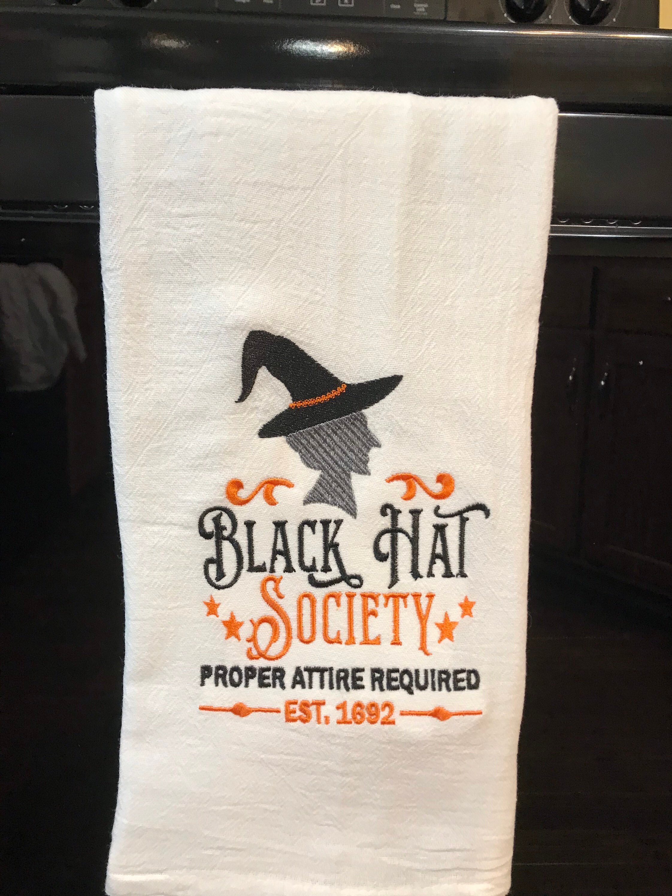 Black Hat Society Witch Hat Flour Sack Towel – The Spirit Den