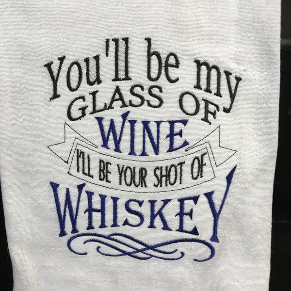 Embroidered Shot Glass Etsy