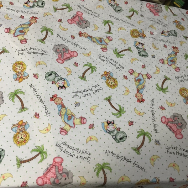 Crib sheet, fitted crib sheet, baby bedding, gender neutral bedding,Bazoople friends, flutterbugs, shower gift,