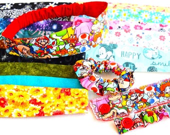 Headbands With or Without Buttons/Ear Savers/Medical Professionals/Scrunchies/Cloth Cuff Bracelets