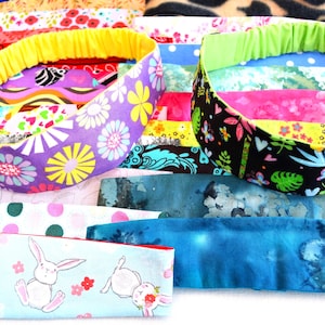 Adult Headbands Cotton Reversible and Washable With or Without Buttons