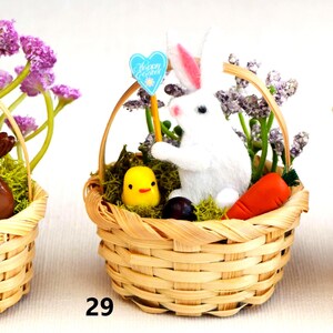 Miniature Easter Baskets 1:12 Scale, Dollhouse Easter Basket Miniatures ...