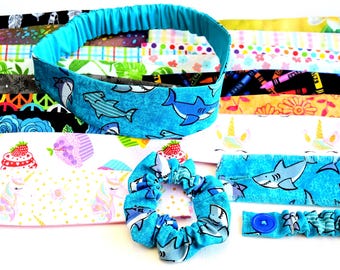 Headbands With or Without Buttons/Ear Savers/Medical Professionals/Scrunchies/Cloth Cuff Bracelets