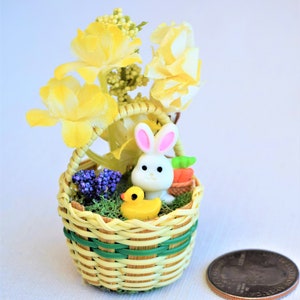 Miniature Easter Baskets 1:12 Scale, Dollhouse Basket Miniatures ...