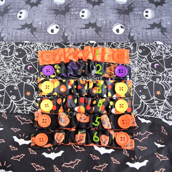 Halloween Ear Savers/Headbands/HB With Buttons/Hair Ties/Face Masks (3 Layer Cotton Washable, Reversible)/Cloth Bracelets/Separates or Sets