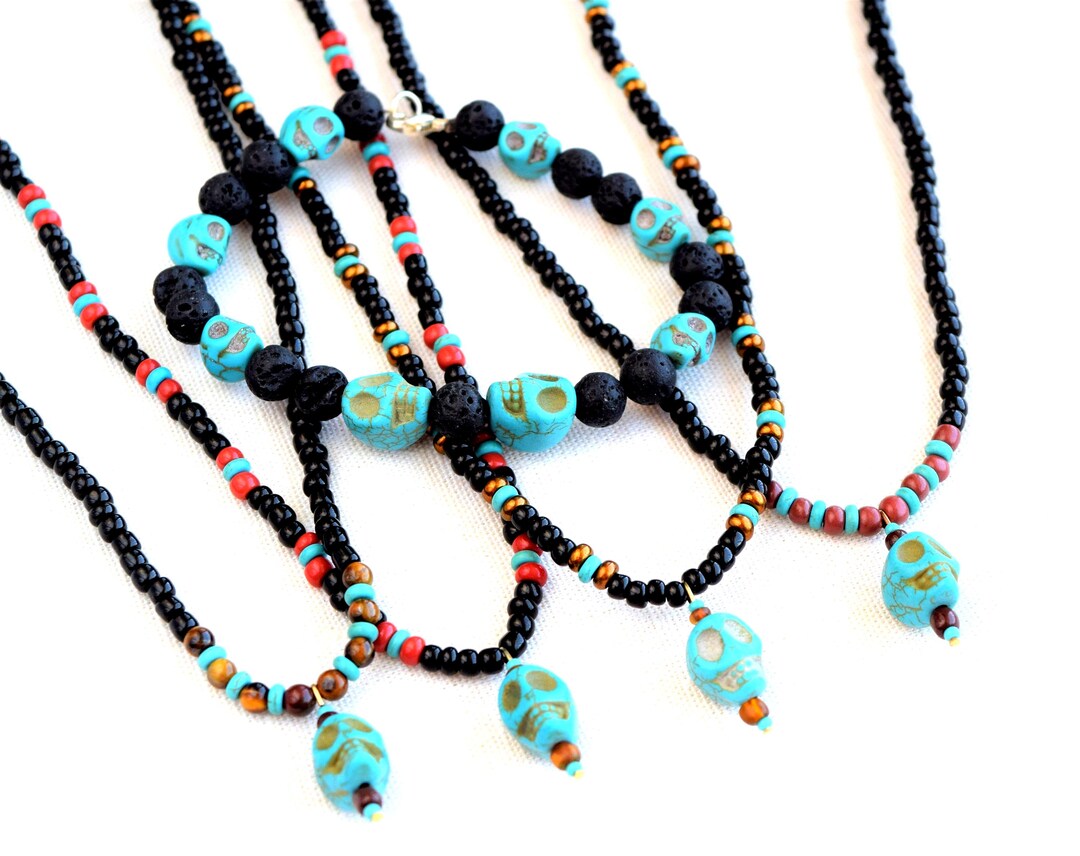 Bracciale Con Perline A Forma Di Teschio(999
