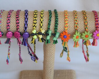 Friendship Bracelets - Flowers, Bees and Dragonflies!