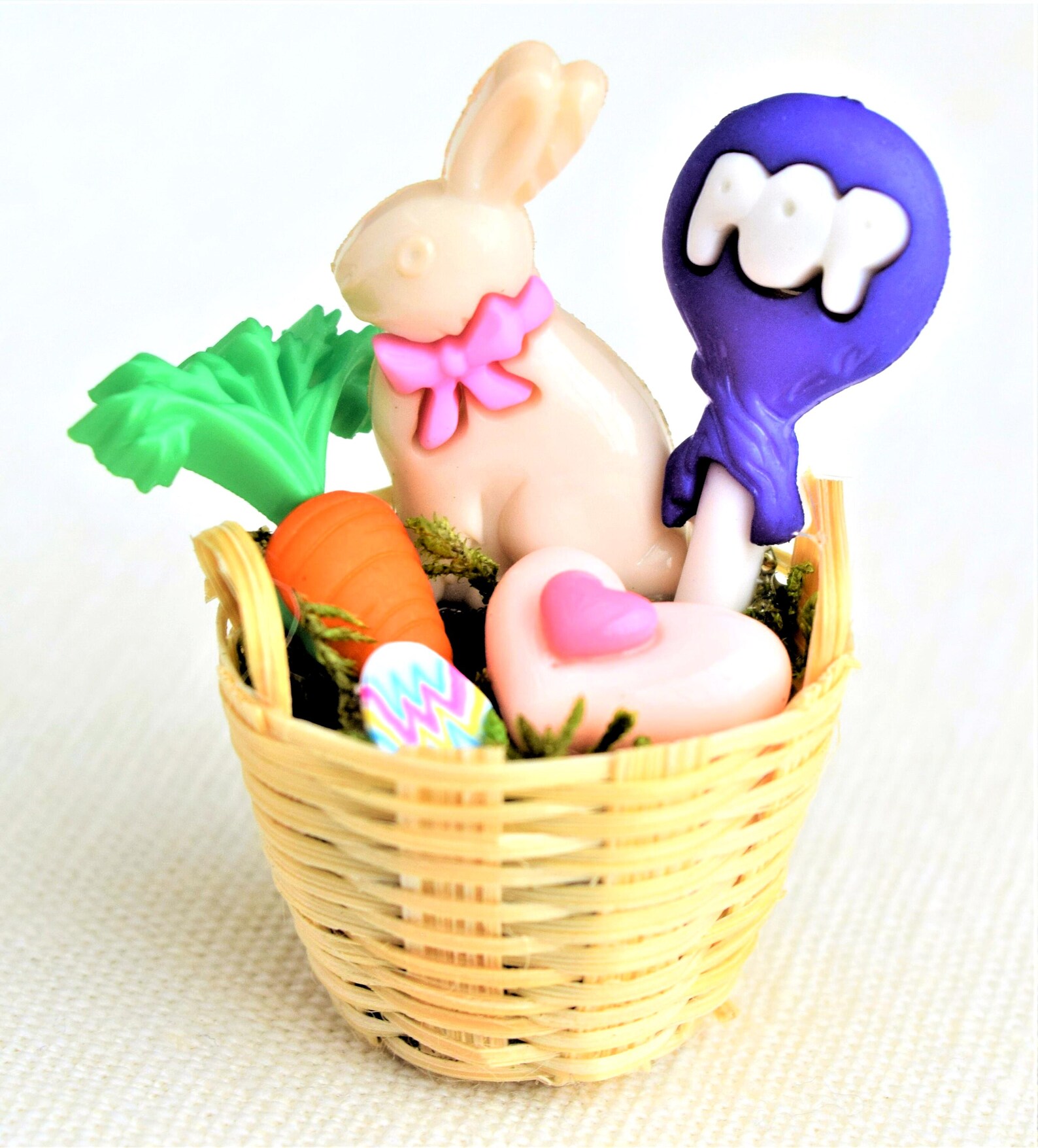 Miniature Easter Baskets 1:12 Scale, Dollhouse Easter Basket Miniatures ...