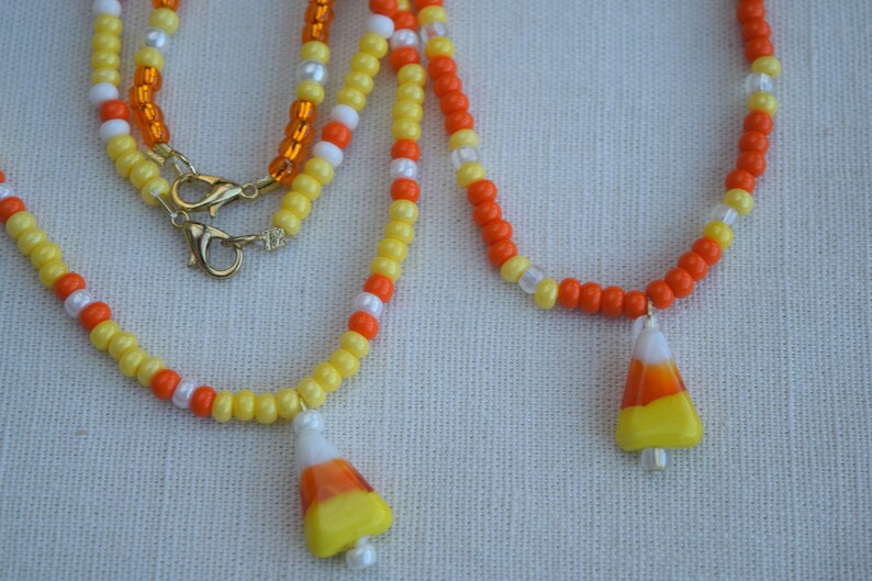Halloween Candy Corn Jewelry Necklaces and Earrings Sets or Separates image 3
