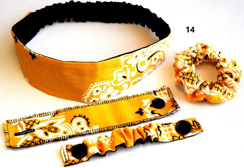 Headbands With or Without Buttons/Ear Savers/Medical Professionals/Scrunchies/Cloth Cuff Bracelets 14