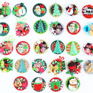 3 dimensionale Weihnachtsornamente, Magnete, Pins, Pins mit magnetischen Pins, Schlüsselanhänger, Rucksack-Clips, einziehbare Rollen-Abzeichenhalter