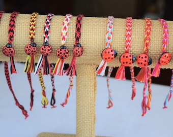 Lady Bug Friendship Bracelets