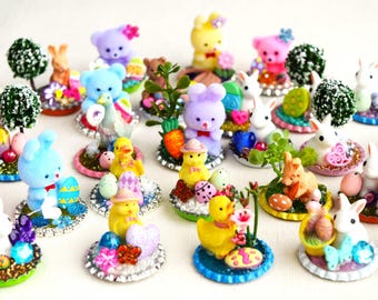 Easter Miniature Figurine Scenes
