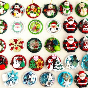 3 Dimensionale Weihnachtsornamente, Magnete, Pins, magnetische Pins, einziehbare Rolle Ausweishalter, Schlüsselanhänger, Rucksack-Clips, Halsketten