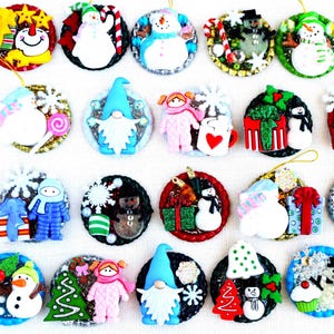 Ornamento natalizio, calamita, spilla, spilla magnetica, portachiavi, clip per zaino, collana, porta badge a rullo retrattile