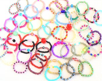 Beaded Rings With Stretchy Beading Cord