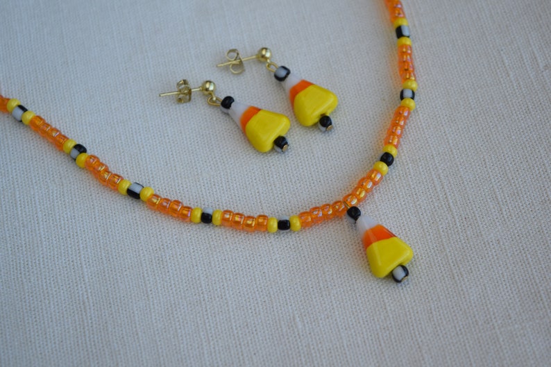 Halloween Candy Corn Jewelry Necklaces and Earrings Sets or Separates image 10