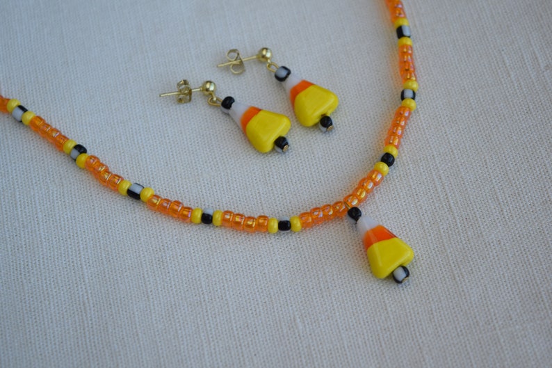 Halloween Candy Corn Jewelry Necklaces and Earrings Sets or Etsy