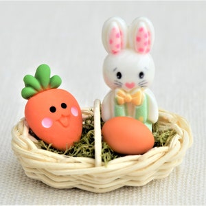 Miniature Easter Baskets 1:12 Scale, Dollhouse Easter Basket Miniatures ...