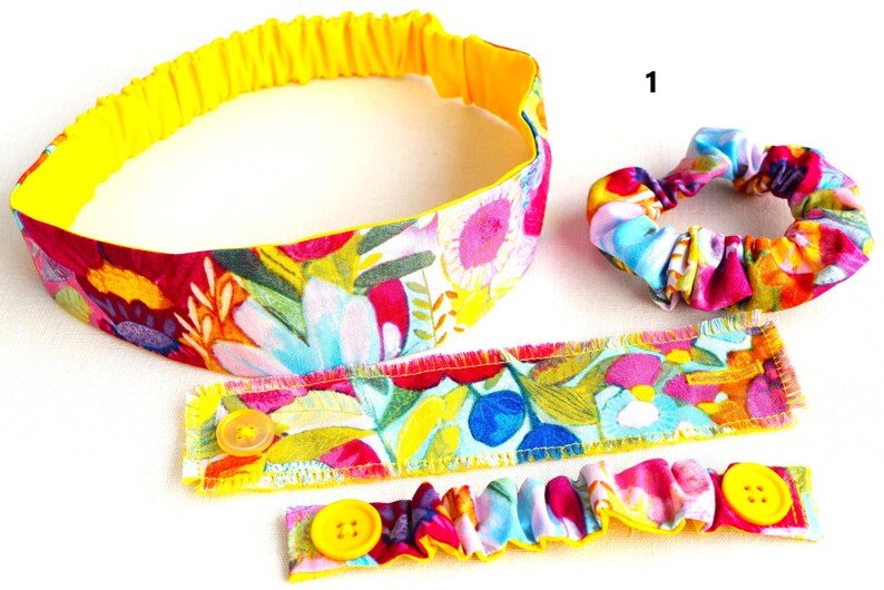 Headbands With or Without Buttons/Ear Savers/Medical Professionals/Scrunchies/Cloth Cuff Bracelets 1