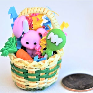 Miniature Easter Baskets 1:12 Scale, Dollhouse Basket Miniatures ...