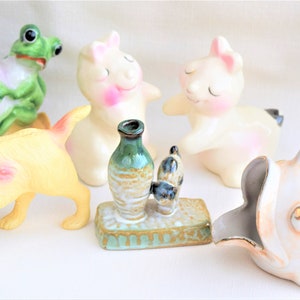 Vintage 1940&#39;s Occupied Japan Figurines Porcelain Ceramic Bisque and Plastic