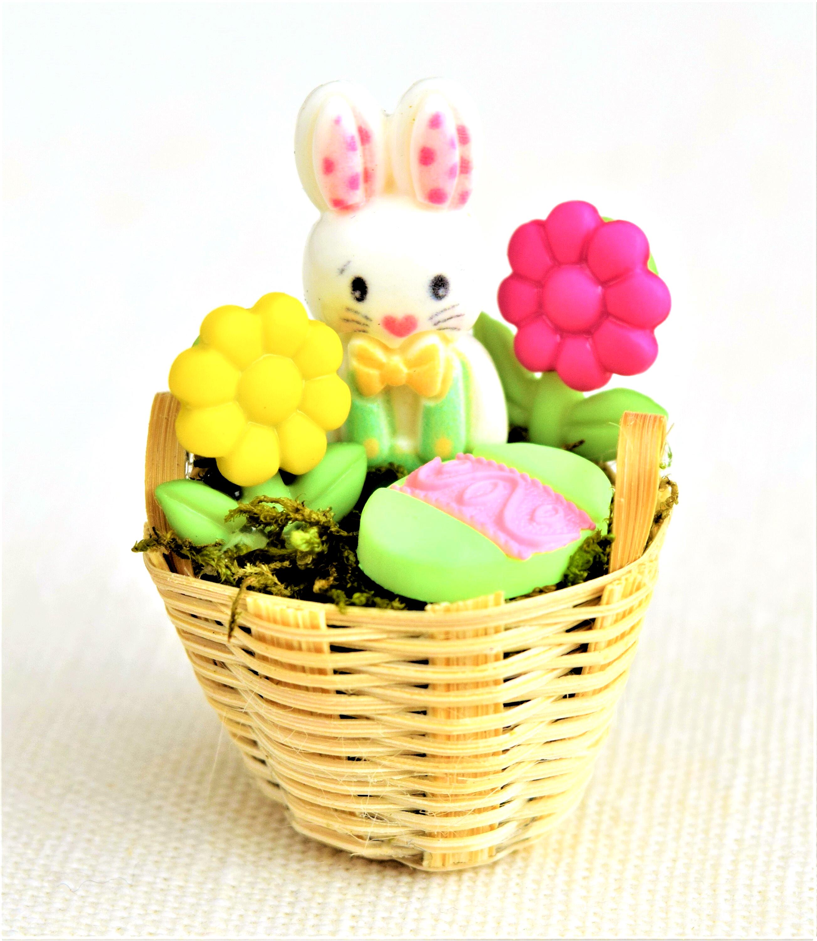 Miniature Easter Baskets 1:12 Scale, Dollhouse Easter Basket Miniatures ...