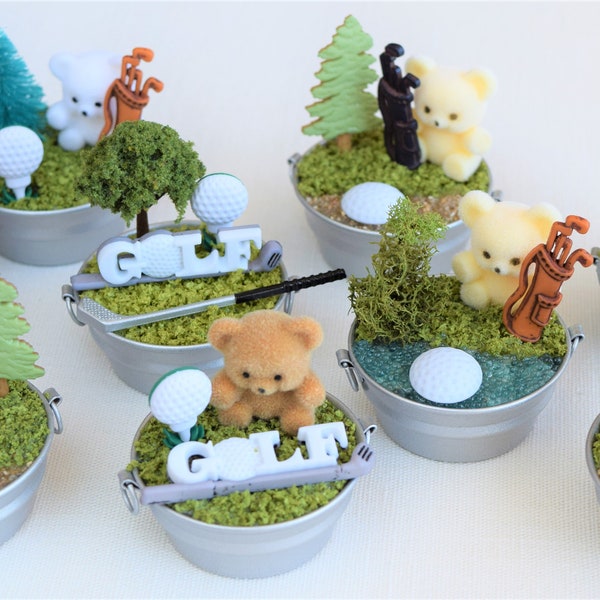 Miniature Golf Tub Scenes Collectible Decoration Cake Topper