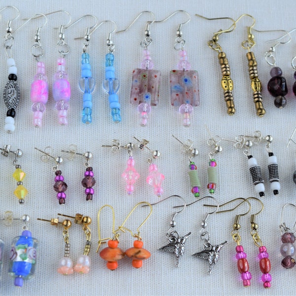 One of a Kind Handmade Beaded Earrings