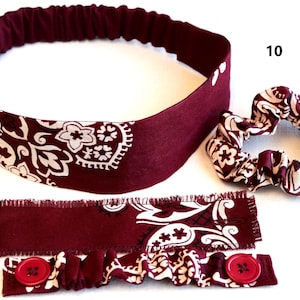 Headbands With or Without Buttons/Ear Savers/Medical Professionals/Scrunchies/Cloth Cuff Bracelets 10