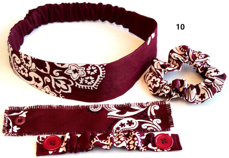 Headbands With or Without Buttons/Ear Savers/Medical Professionals/Scrunchies/Cloth Cuff Bracelets 10