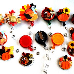 Herbst und Erntedank einziehbare Reel Badge Halter