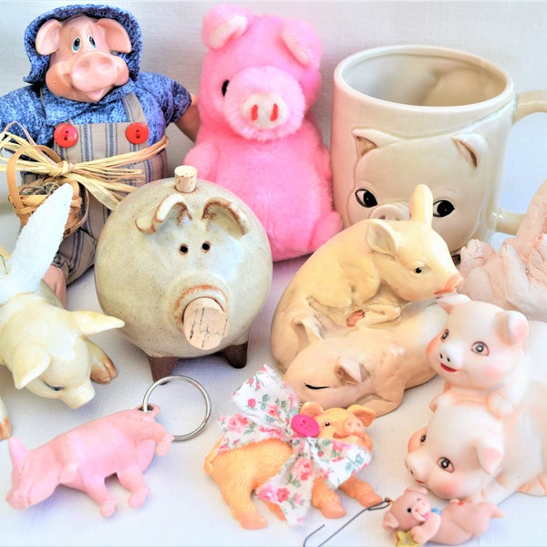 Vintage Pigs (1970's - 1990's) - Ceramic, Porcelain, Cast Iron, Aluminum, Plastic, Resin and Pewter, Mr Hogmore, Morgan