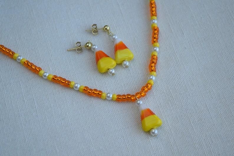 Halloween Candy Corn Jewelry Necklaces and Earrings Sets or Separates image 4