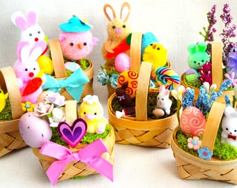 Set Orecchini Pasquali In Legno Colorati A Forma Di Funghi, Coniglio E Fiori - Pendenti Graziosi A Tema Pasqua Per Donne, Regalo Festa - 3