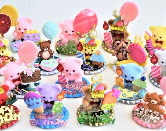 Birthday Miniature Figurine Scenes