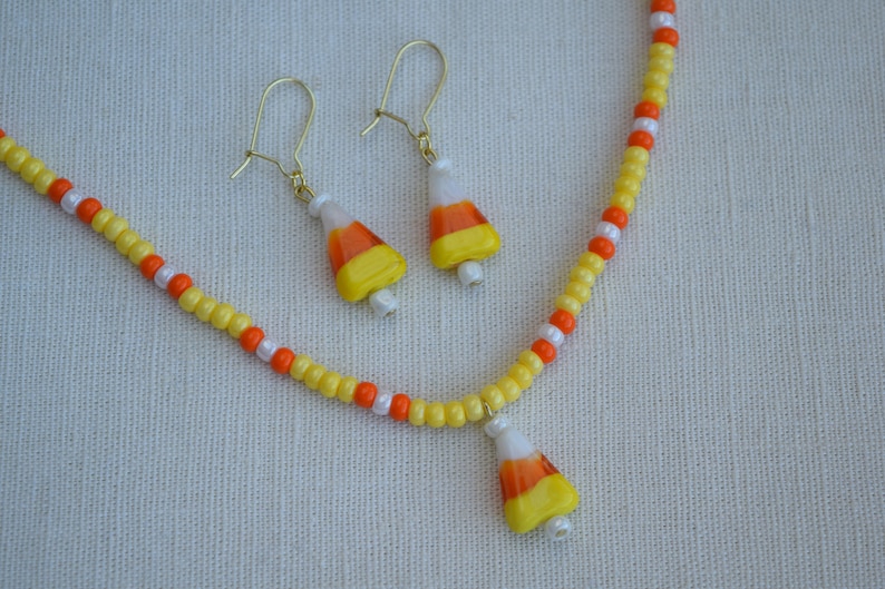 Halloween Candy Corn Jewelry Necklaces and Earrings Sets or Separates image 9