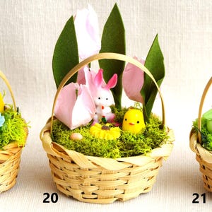 Miniature Easter Baskets 1:12 Scale, Dollhouse Easter Basket Miniatures ...