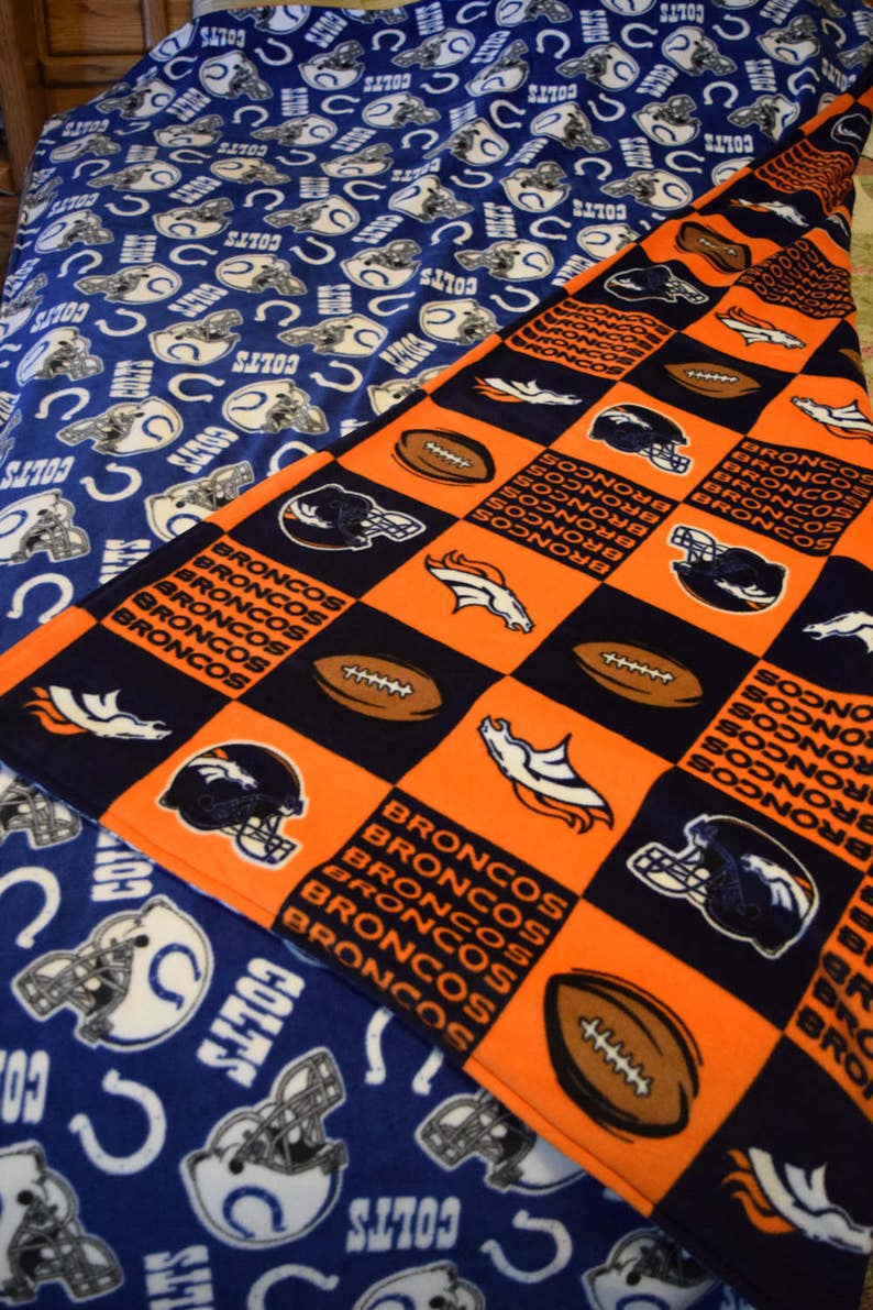 NFL Sports Team's Fleece Blankets Double Sided 84 X Etsy