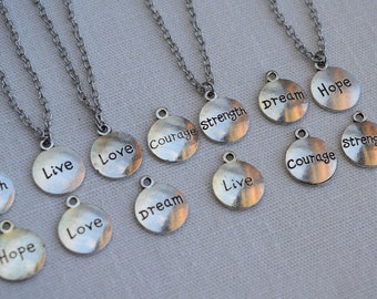 Silver Plated Inspirational Chain Necklace