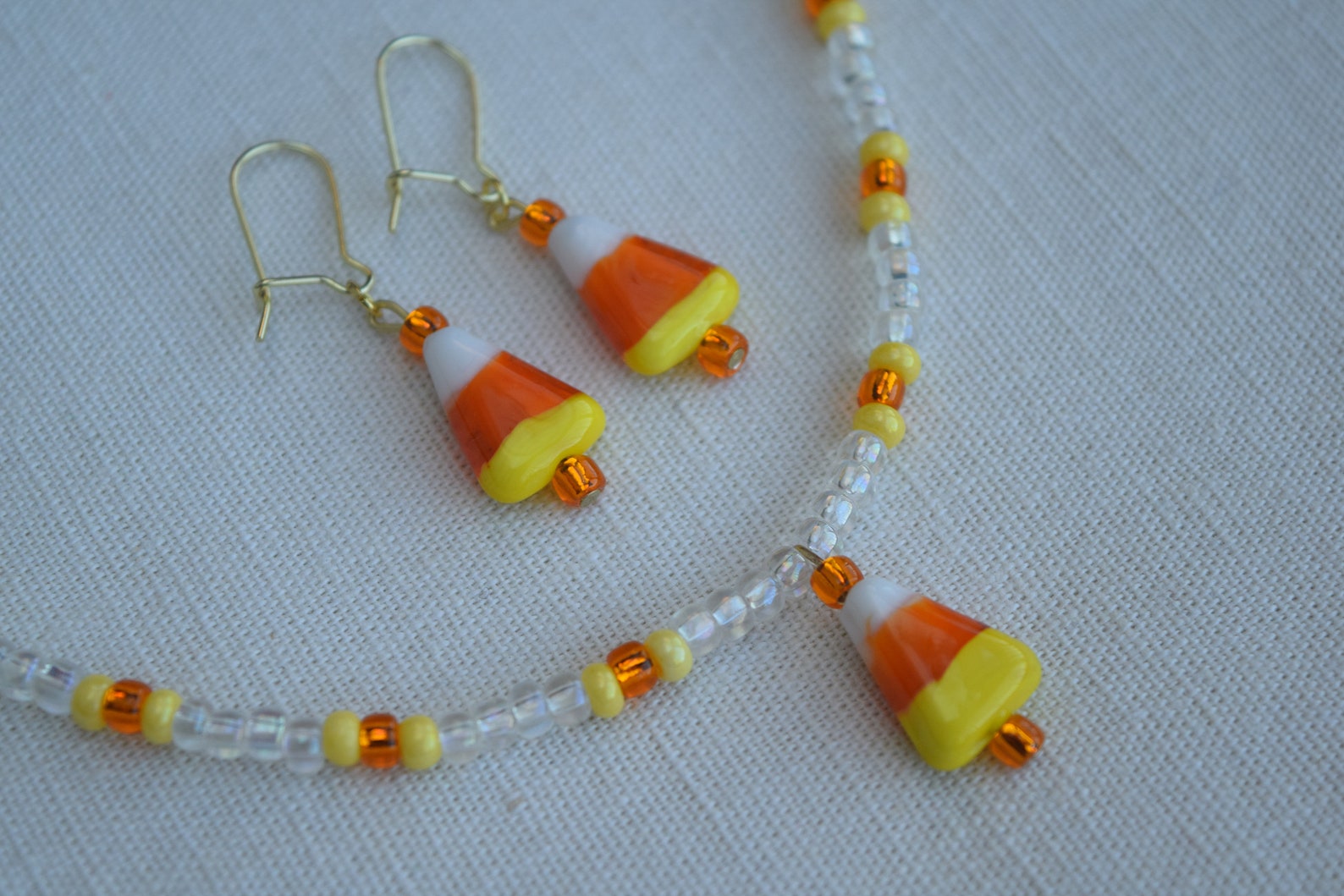 Halloween Candy Corn Jewelry Necklaces and Earrings Sets or Etsy