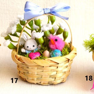 Miniature Easter Baskets 1:12 Scale, Dollhouse Easter Basket Miniatures ...