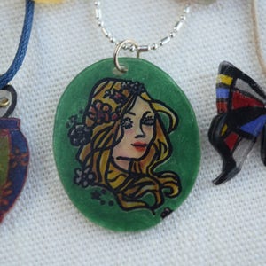 Unique and Handmade Plastic Shrink Art Necklaces image 5