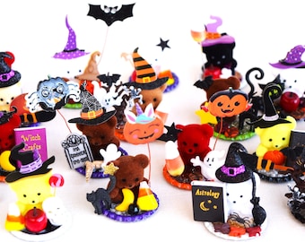 Halloween Miniature Figurine Scenes, Some Glow In The Dark!