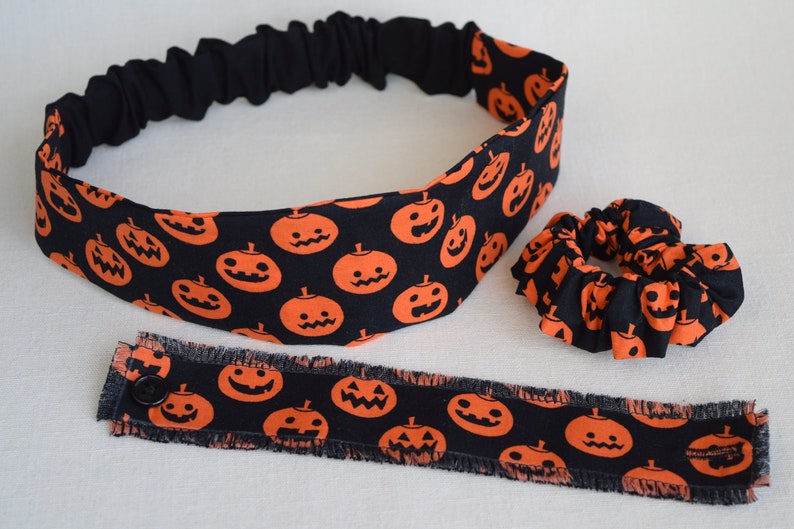 Halloween Headbands/headbands With Buttons/ Ear Savers/ Face Etsy