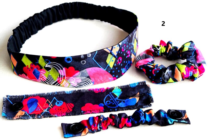 Headbands With or Without Buttons/Ear Savers/Medical Professionals/Scrunchies/Cloth Cuff Bracelets 2