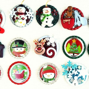 Weihnachtsschmuck, Kühlschrankmagnete, Anstecker (Broschen) Und Magnetische Anstecknadeln