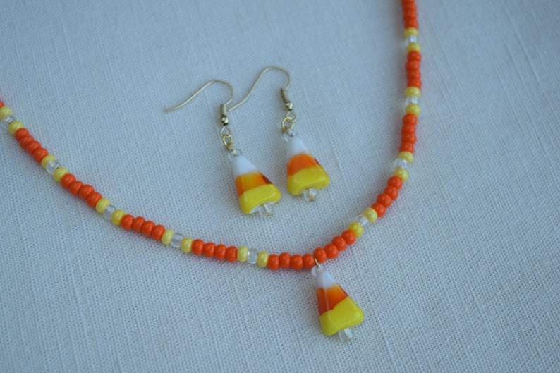 Halloween Candy Corn Jewelry Necklaces and Earrings Sets or Etsy