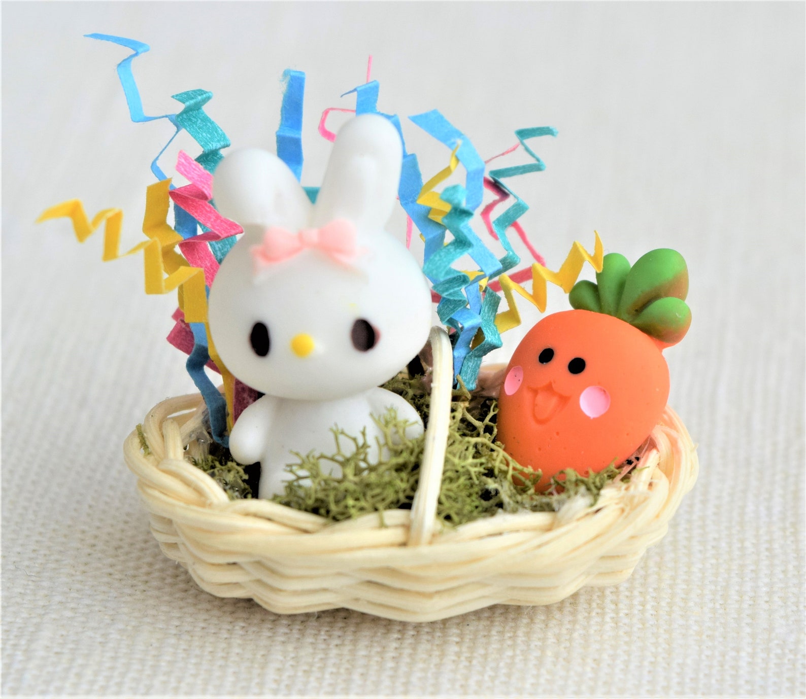 Miniature Easter Baskets 1:12 Scale, Dollhouse Easter Basket Miniatures ...